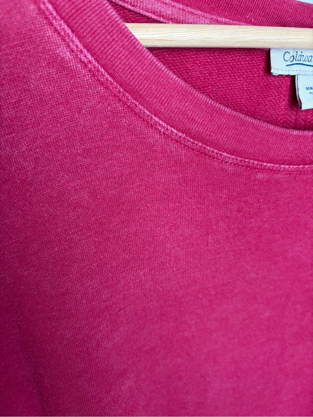 Coldwater Creek 2X Pink Mineral Wash Sweatshirt Top Short Sleeve Relaxed Fit - Picture 4 of 10